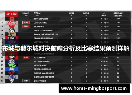 布城与赫尔城对决前瞻分析及比赛结果预测详解